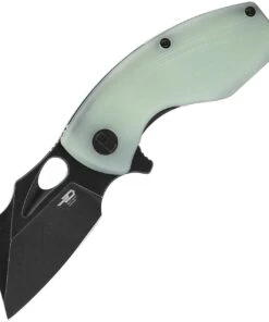 Bestech Knives Lizard 2.5" Black Stonewashed Jade G-10 Flipper BG39E