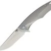 Bestech BT1707C Dolphin, 3.54" CPM-S35VN Stonewash Plain Blade, Gray Titanium Handle