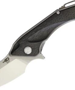 Bestech T1710A Imp, 1.73" CPM-S35VN Plain Blade, Titanium Handle w/Carbon Fiber Inlay
