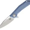 Bestech T1802C Shrapnel, 3.5" CPM-S35VN Plain Blade, Blue Titanium Handle