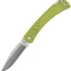 Buck Knives Buck 110 Slim Hunter, 3.75" 420HC Clip Blade, Green Nylon Handle