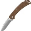 Buck Knives BUCK 112 SLIM PRO LOCKBACK, 3" SATIN S30V SS BLADE, BROWN MICARTA HANDLE
