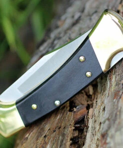 Buck Knives Buck Auto 112BRSA, 3" Satin 420HC SS Plain Blade, Macassar Ebony Dymondwood Handle -Knifeworks Sales Store bu112brsa.4 01602.1566586149