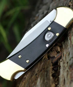 Buck Knives Buck Auto 112BRSA, 3" Satin 420HC SS Plain Blade, Macassar Ebony Dymondwood Handle -Knifeworks Sales Store bu112brsa.5 02771.1566586148