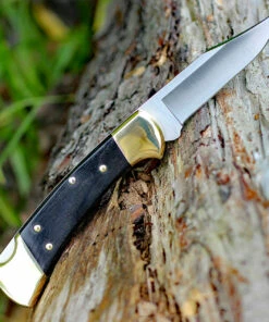 Buck Knives Buck Auto 112BRSA, 3" Satin 420HC SS Plain Blade, Macassar Ebony Dymondwood Handle -Knifeworks Sales Store bu112brsa 94533.1566586149