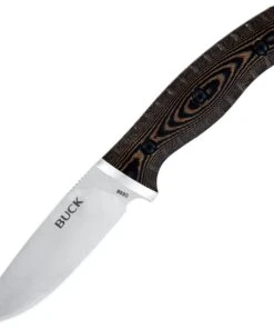 Buck Knives Buck 853BRS Small Selkirk, 4" 420HC Plain Blade, Black/Brown Micarta Handle