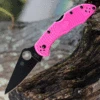 Spyderco Knives Spyderco Delica 4 FRN Pink C11FPPNS30VBK, 2.90" CPM S30V Black Plain Blade, Pink FRN Handle