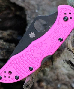 Spyderco Knives Spyderco Delica 4 FRN Pink C11FPPNS30VBK, 2.90" CPM S30V Black Plain Blade, Pink FRN Handle -Knifeworks Sales Store c11fppns30vbk.2 74791.1630510080