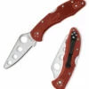 Spyderco Knives Spyderco C11TR Delica 4 Trainer, 2.75" AUS-6 Blunt Edge, Red FRN Handle