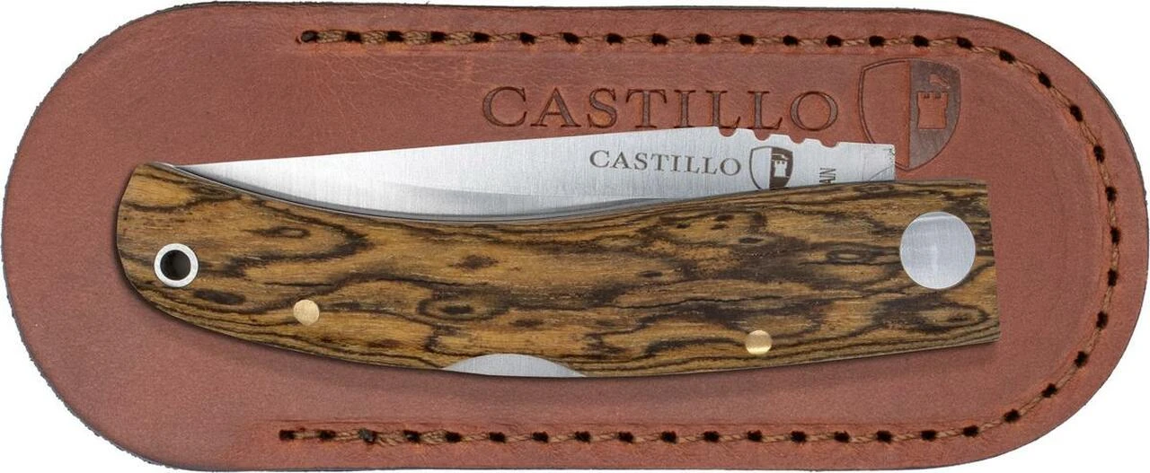 Castillo Knives Navaja Lockback Folding, C1BOW, 3" Satin Sandvik 14C28N Blade, Cocote Wood Handle 4 Castillo Knives Navaja Lockback Folding, C1BOW, 3" Satin Sandvik 14C28N Blade, Cocote Wood Handle - Image 4