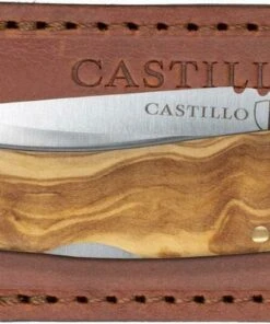 Castillo Knives Navaja Lockback Folding, C1OLW, 3" Satin Sandvik 14C28N Blade, Olivewood Handle -Knifeworks Sales Store c1olw 3 46702.1611161180