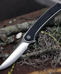 CIVIVI Knives CIVIVI Asticus C2002D, 3.80" D2 Satin Drop Point Plain Blade, Black G-10 Handles