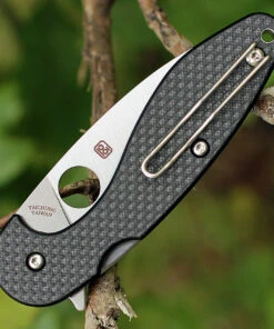 Spyderco Knives Spyderco Paul Alexander Sliverax Carbon Fiber/G-10 C228CFP, 3.48" CPM S30V Plain Blade -Knifeworks Sales Store c228cfp.3 67973.1566585890
