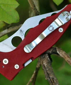 Spyderco Knives Spyderco Yojimbo 2 Trainer C85TR2, 3.125" CTS-BD1 Stonewash, Red G-10 Handle -Knifeworks Sales Store c85tr2.4 30289.1566585948