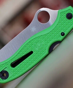 Spyderco Knives Spyderco Atlantic Salt C89FPGR, 3.68" LC200N Satin Plain Blade, Green FRN Handle -Knifeworks Sales Store c89.1 11381.1611933037