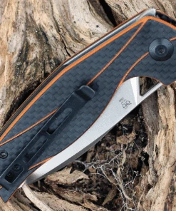 CIVIVI Knives CIVIVI Anthropos C903A, 3.25" D2 Satin Drop Point Blade, Orange G-10 Handle w/ Carbon Fiber Overlay Overlay -Knifeworks Sales Store c903a.2 63921.1628006295