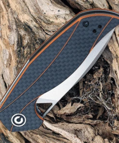 CIVIVI Knives CIVIVI Anthropos C903A, 3.25" D2 Satin Drop Point Blade, Orange G-10 Handle w/ Carbon Fiber Overlay Overlay -Knifeworks Sales Store c903a.3 43214.1628006295