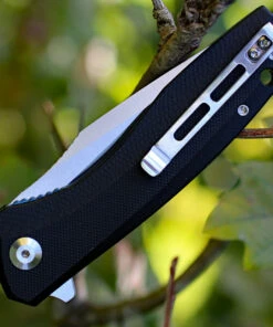 CIVIVI Knives CIVIVI Baklash C801C, 3.5” 9Cr18MoV Satin Drop Point Plain Blade, Black G-10 Handles -Knifeworks Sales Store civc801c.2 72378.1566586055