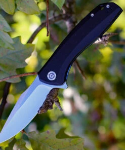 CIVIVI Knives CIVIVI Baklash C801C, 3.5” 9Cr18MoV Satin Drop Point Plain Blade, Black G-10 Handles
