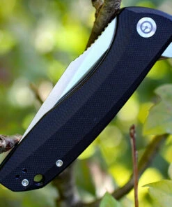 CIVIVI Knives CIVIVI Baklash C801C, 3.5” 9Cr18MoV Satin Drop Point Plain Blade, Black G-10 Handles -Knifeworks Sales Store civc801c 63809.1566586055