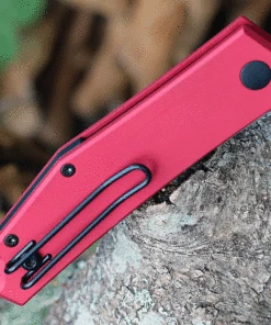 GiantMouse Giant Mouse Ace Clyde-Red-Alu, 3.0" N690 Steel Satin Plain Blade, Red Aluminum Handle -Knifeworks Sales Store clyde red alu.4 20728.1622147892