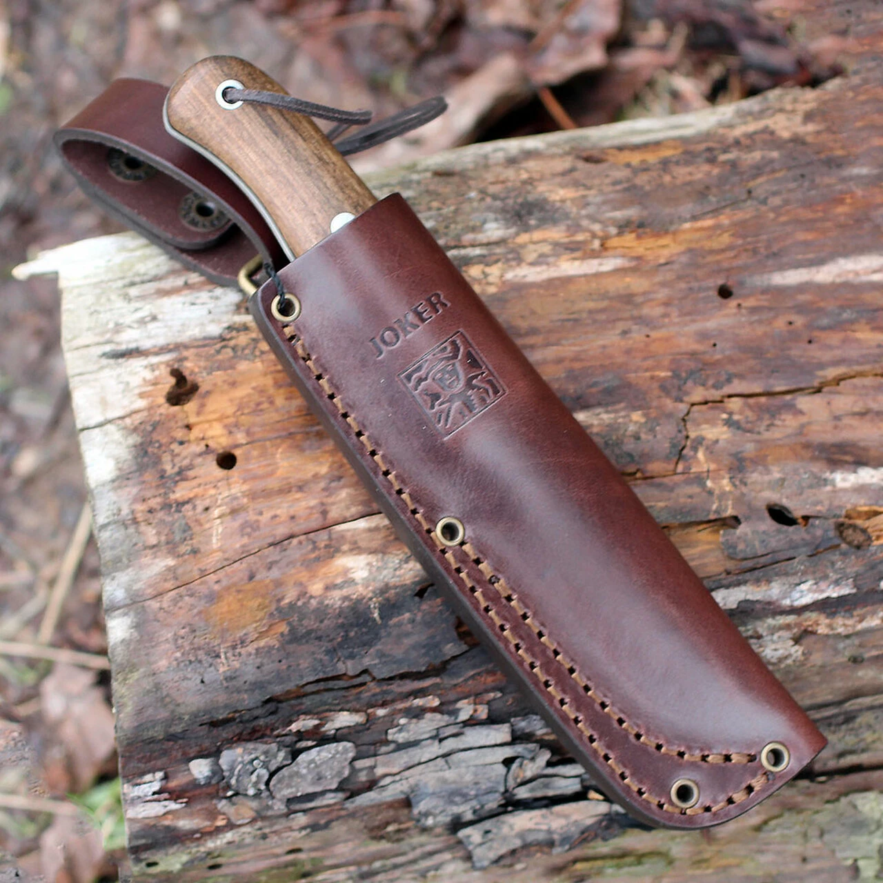 Joker BS9 Campero Bushcraft Knife CN112, 4.14" Mova 1.4116 SS. , Walnut Handle, Leather Sheath 3 Joker BS9 Campero Bushcraft Knife CN112, 4.14" Mova 1.4116 SS. , Walnut Handle, Leather Sheath - Image 3