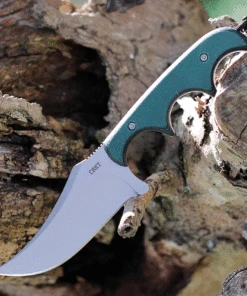 CRKT Minimalist Persian Neck Knife - Green Resin Fiber (2.76" 8Cr13MoV Bead Blast) 2379