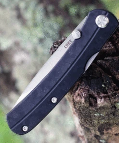 CRKT Kith 6433, 2.95" 8Cr13MoV Stainless Steel Satin Plain Blade, Black GRN Handles -Knifeworks Sales Store cr6433.4 61060.1625676440