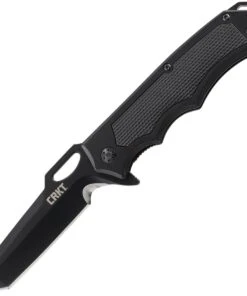 CRKT 7050 Septimo, 3.6" 8Cr13MoV Black Combo Blade, Aluminum Handles w/TPR Inserts