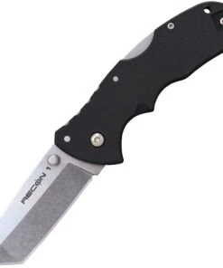 Cold Steel Mini Recon 1 CS-27BAT, 3.0" AUS-10A Stonewashed Tanto Blade, Black GRN Handle