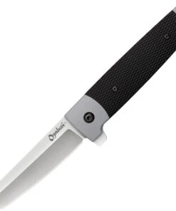 Cold Steel Oyabun Folding Knife 26T, 3.5" 4034SS Satin Tanto Blade, Black Checkered Kray-Ex Scales