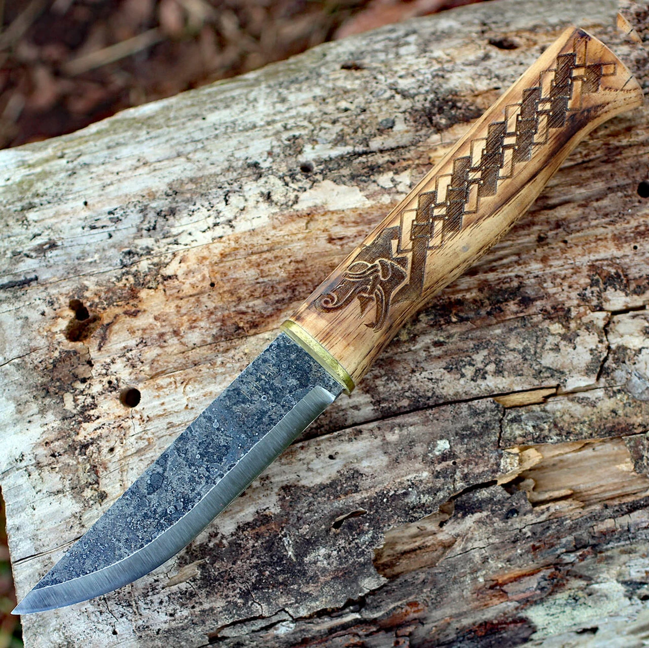 Condor Norse Dragon Knife 1021-3.8HC, 3.88 in. 1095 High Carbon Steel Blade, Wood Handle 1 Condor Norse Dragon Knife 1021-3.8HC, 3.88 in. 1095 High Carbon Steel Blade, Wood Handle
