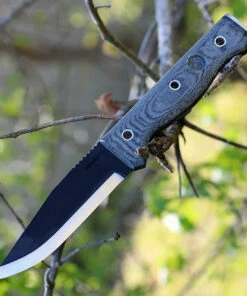 Condor CTK246-4.5HC Final Frontier, 4 1/2" 1075 Cabon Steel Black Blade, Micarta Handle