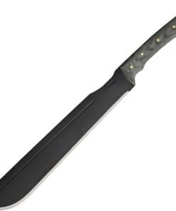 Condor 42118HC Discord Machete, 17.75" 1075 High Carbon Steel Plain Black Blade, Gray Micarta Handle