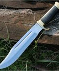 Down Under Knives Down Under The Outback Eclipse, Black Leather Handle The Outback™ Eclipse