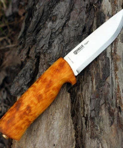 Helle Eggen, Triple Laminated Stainless Steel, Curly Birch Handle
