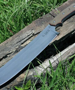 TOPS El Chete ELCH01, 12" 1095 Acid Rain Blade, Micarta Handle, Rotating Spring Steel Clip