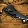 Spartan Blades Enyo Fixed Blade SBBL2BK, 2.7" AUS-8A Black Plain Blade, Black AUS-8A Handle