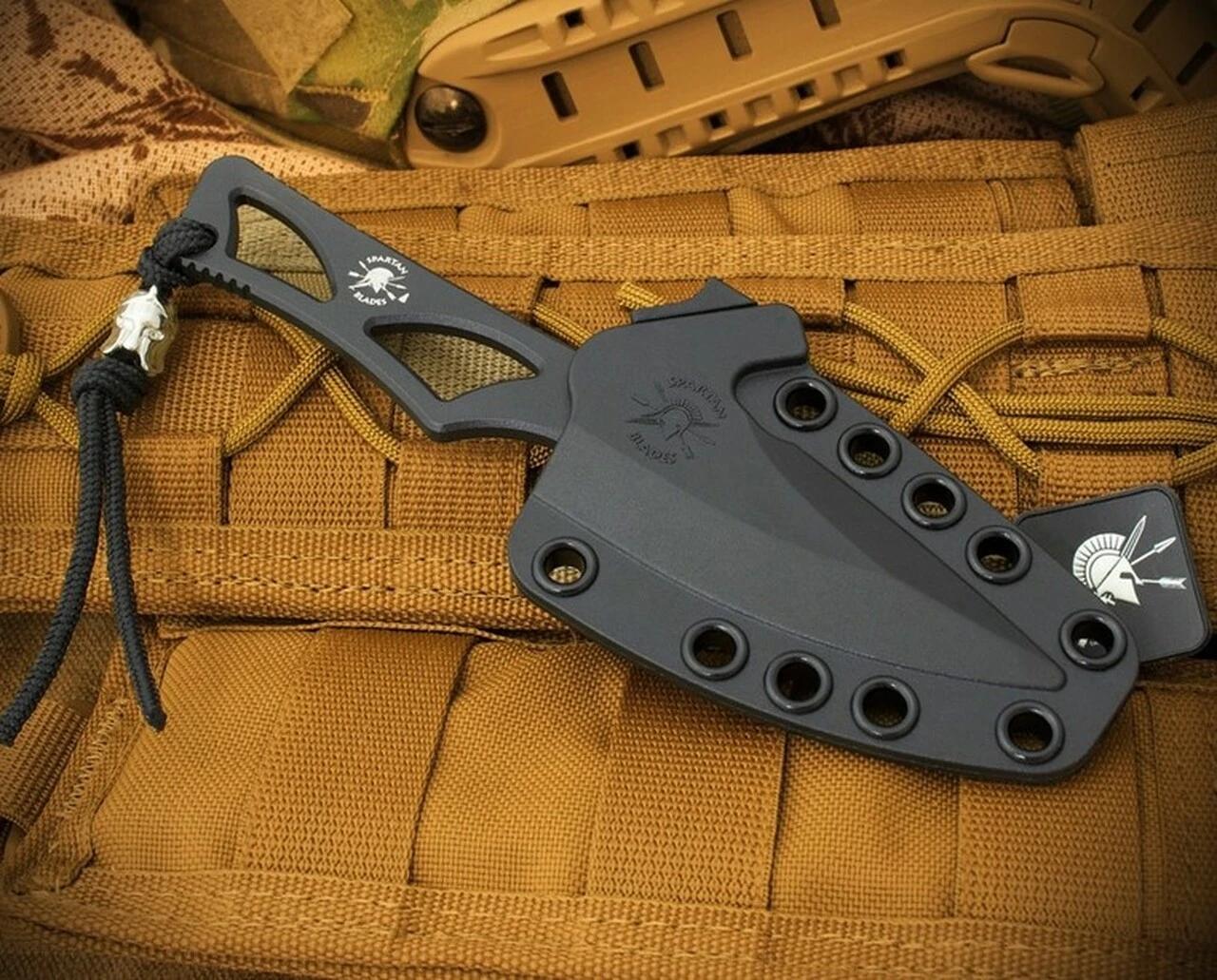 Spartan Blades Enyo Fixed Blade SBBL2BK, 2.7" AUS-8A Black Plain Blade, Black AUS-8A Handle 2 Spartan Blades Enyo Fixed Blade SBBL2BK, 2.7" AUS-8A Black Plain Blade, Black AUS-8A Handle - Image 2