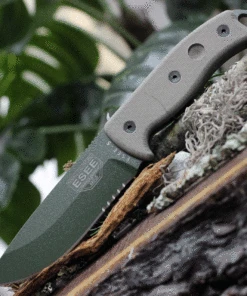 ESEE Knives, 5S-KO-OD, OD Green Blade, Partially Serrated Edge, Micarta Handle, Knife Only, No Sheathing