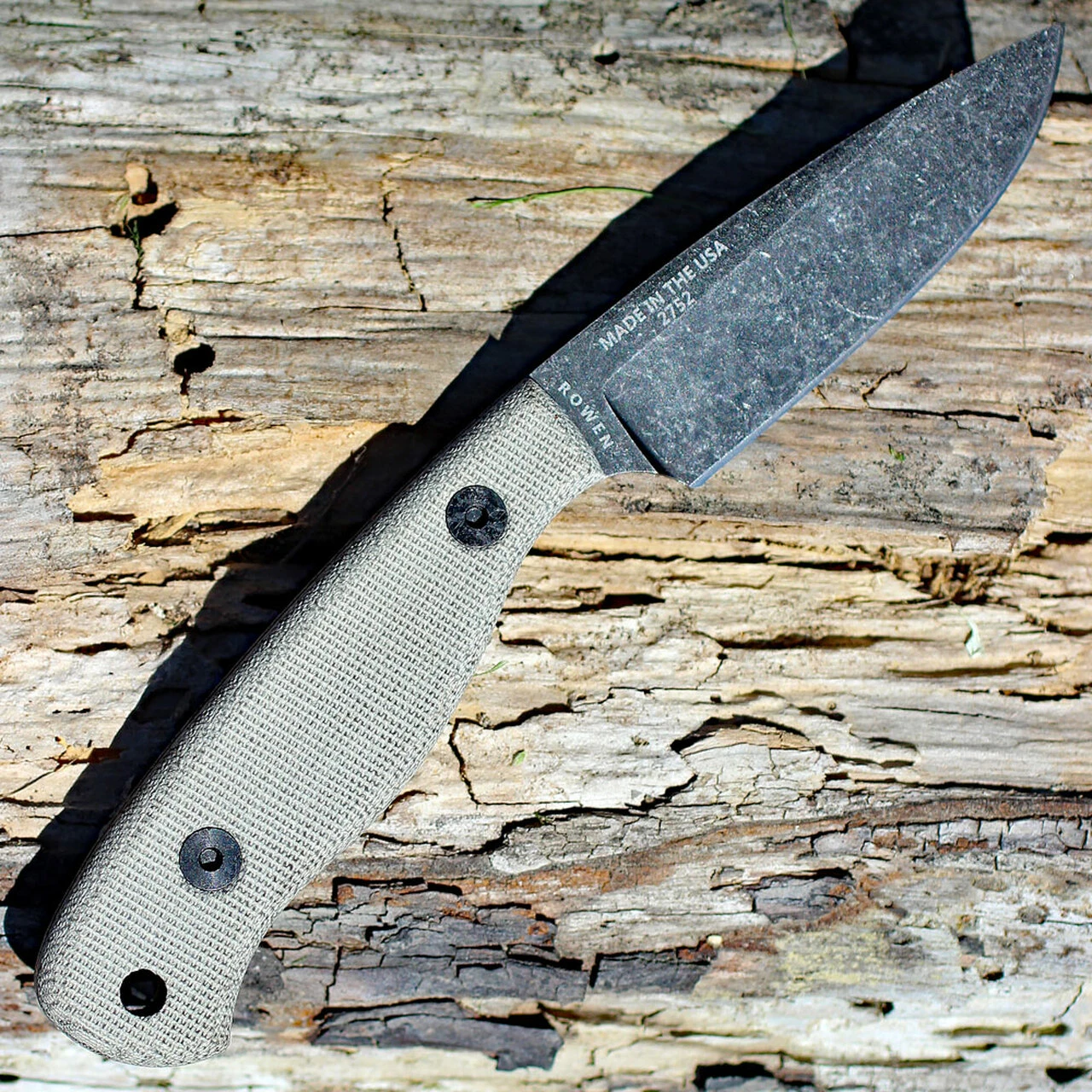 ESEE Knives Esee-JG3-BO Camp-Lore Designed by James Gibson, 3.5" 1095 Black Oxide Stonewash Blade, Micarta Handle 2 ESEE Knives Esee-JG3-BO Camp-Lore Designed by James Gibson, 3.5" 1095 Black Oxide Stonewash Blade, Micarta Handle - Image 2