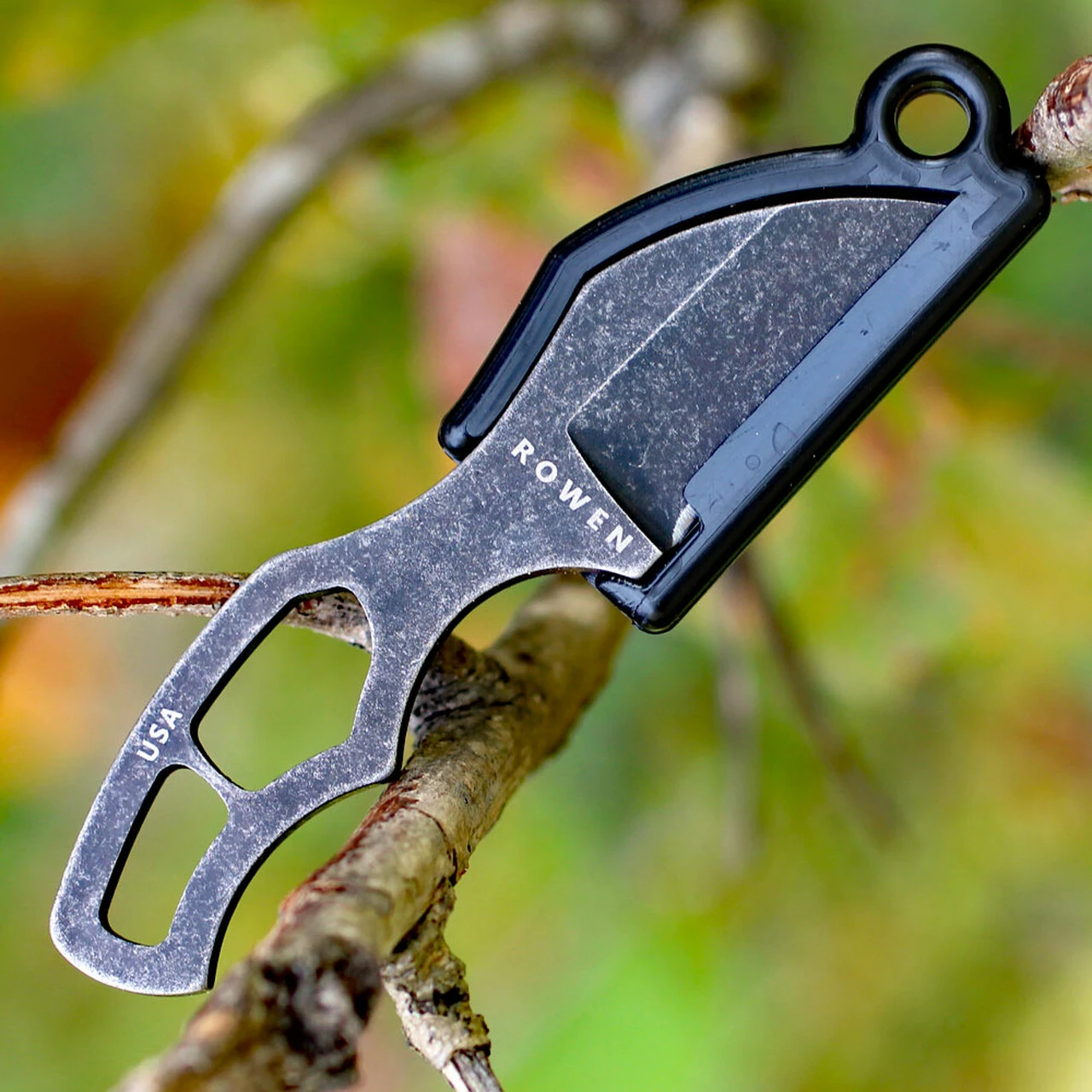 ESEE Knives ESEE Gibson Pinch Neck Knife, 1.3" 1095 Carbon Steel Black Stone Washed Blade, Magnetic Molded Sheath 4 ESEE Knives ESEE Gibson Pinch Neck Knife, 1.3" 1095 Carbon Steel Black Stone Washed Blade, Magnetic Molded Sheath - Image 4