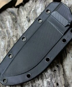 ESEE Knives, 4P-MB-B, Black Blade, Plain Edge, Micarta Handle, Black Molded Sheath and Clip Plate w/ Molle Back -Knifeworks Sales Store esee4blackmoldedsheath.5 65377.1566585935