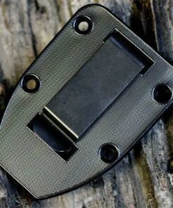 ESEE Knives, 4P-MB-B, Black Blade, Plain Edge, Micarta Handle, Black Molded Sheath and Clip Plate w/ Molle Back -Knifeworks Sales Store esee4clipplate.14 14796.1566585935