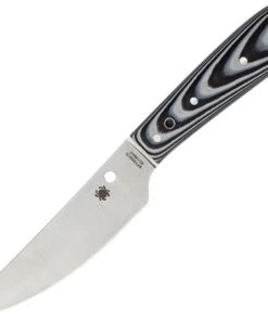 Spyderco Knives Spyderco FB46GP Bow River, 4.4" 8Cr13MoV Plain Trailing Point Blade, Black/Gray G-10 Handles