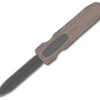 SOG Pentagon - Flat Dark Earth OTF Automatic Knife 15-61-02-57, 3.75" S35VN Black Titanium Nitride Dagger Blade, Flat Dark Earth Aluminum Handle