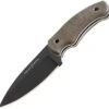 Flexcut Hawthorne Nomad, 4" 1095 Steel Blade, OD Green Canvas Micarta W/ White G-10 Liner Handle