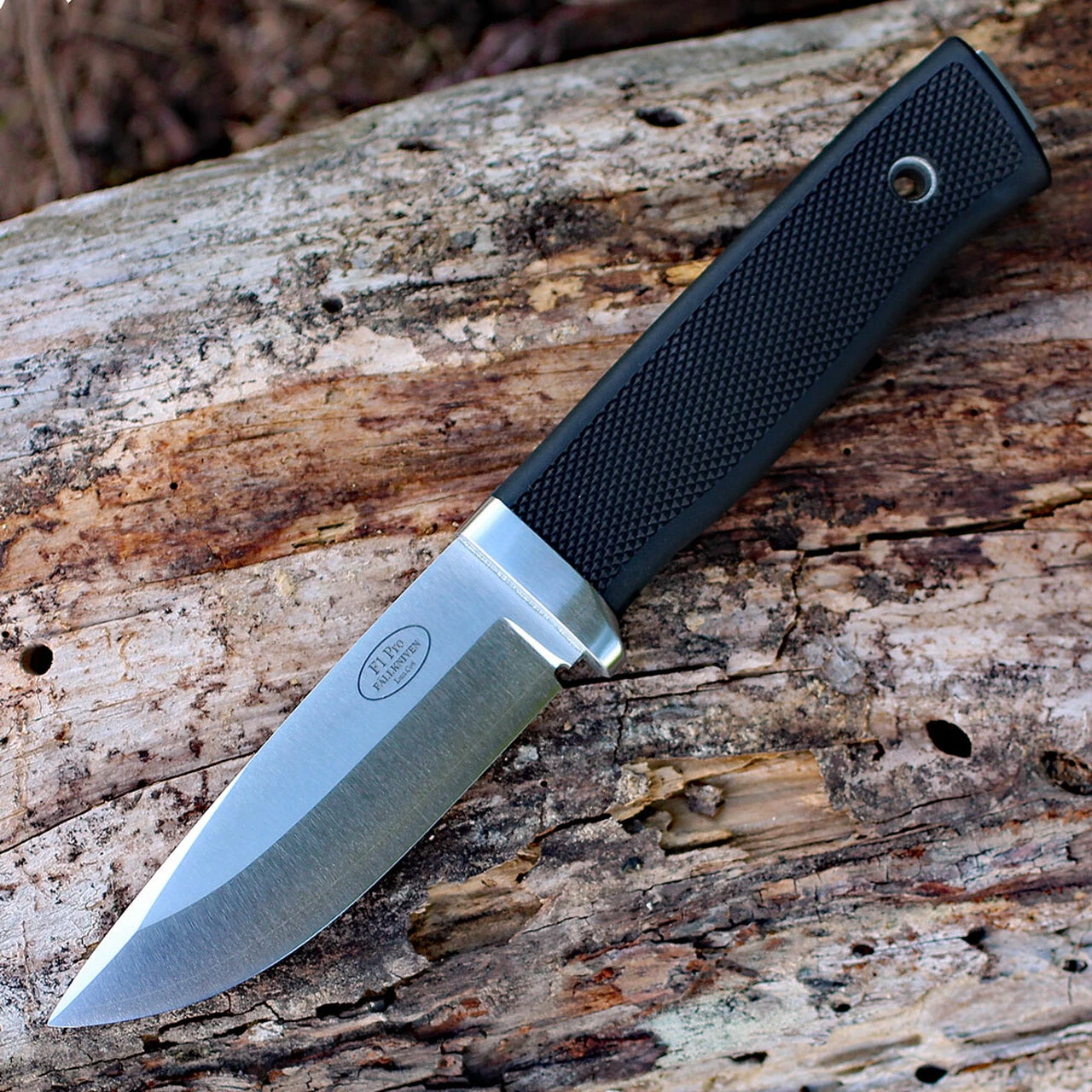 Fallkniven F1 Pro, 3.93" Lam CoS Satin Blade, Black Thermorun Handle, Black Zytel Sheath 1 Fallkniven F1 Pro, 3.93" Lam CoS Satin Blade, Black Thermorun Handle, Black Zytel Sheath