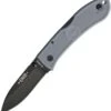 Ka-Bar Dozier Folding Hunter, Grey KA4062GY, 3" AUS 8A Stainless Steel Plain Blade, Grey Zytel Handle