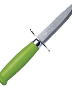 Mora Scout 39 Safe, 3.4" Stainless Blunt Tip Blade, Green Birchwood Handle